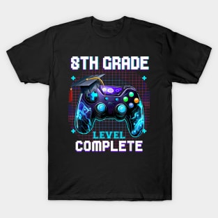 Last Day Of 8th Grade Level Complete Graduation Him Boys T-Shirt